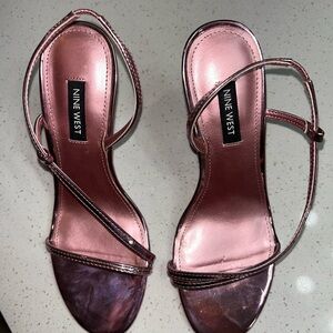 Nine West Isaw Pink Heels with Strappy Design